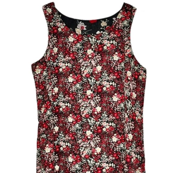 Studio Ease Reversible Maxi Shift Dress Red/White/Blue Florals - Travel - 12 - Picture 6 of 11